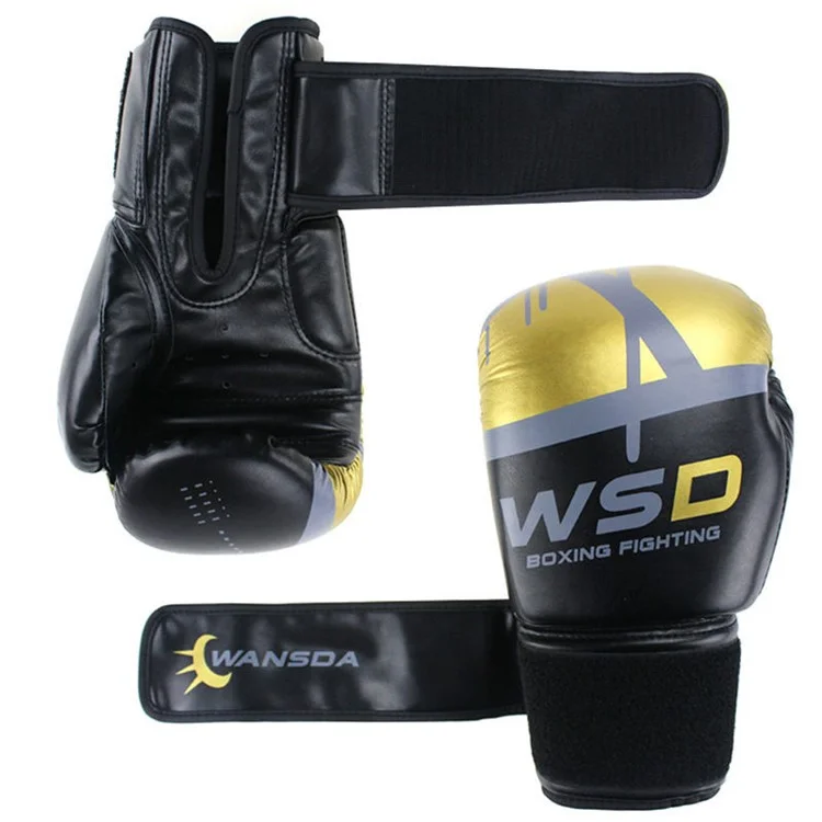 Wosweir Bo0027 1 Paire 4 oz Gants de Formation de Boxe de Combat Gants Pour Les Enfants de 3 à 5 Ans - Noir / or