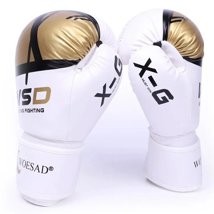 Wosweir Bo0027 1 Paire 4 oz Gants de Formation de Boxe de Combat Gants Pour Les Enfants de 3 à 5 Ans - Noir / or