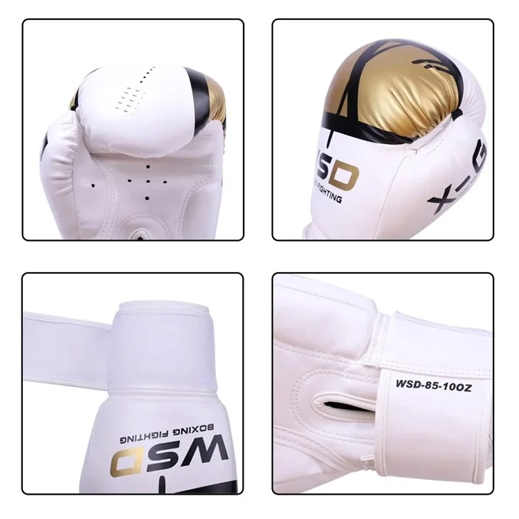 Wosweir Bo0027 1 Paire 4 oz Gants de Formation de Boxe de Combat Gants Pour Les Enfants de 3 à 5 Ans - Noir / or