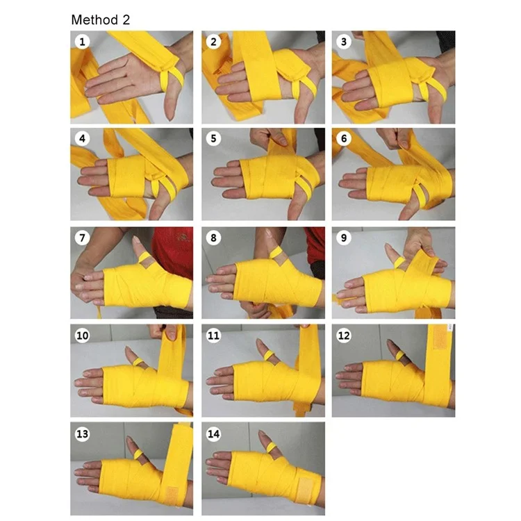 Wosweir Ha0191 2pcs 5m Boxe Enveloppe Les Bandages Arts Martiaux - Rouge