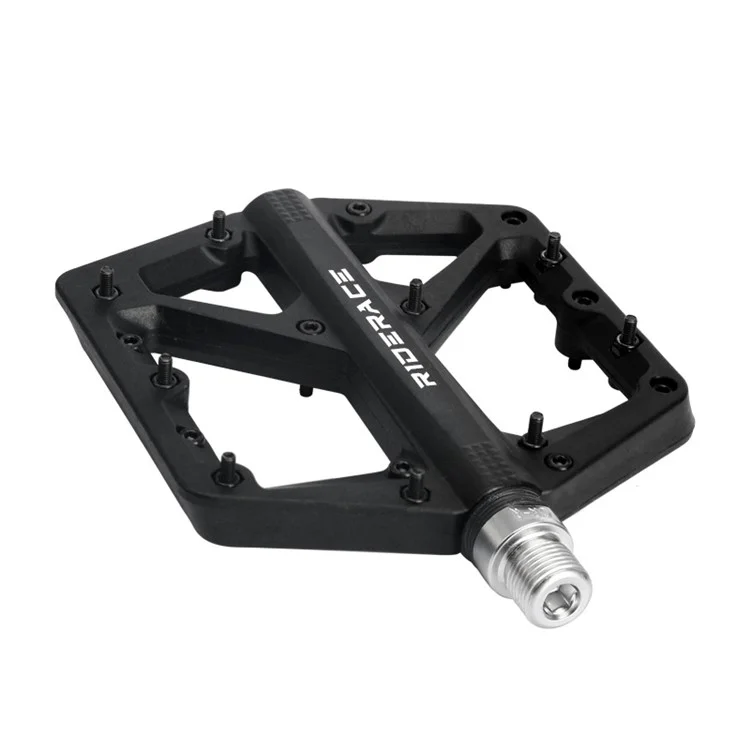 Riderace RR9378 Pédales de Vélo Scellées Pédales de Vélo en Nylon Haute Résistance Avec Épingles Antidérapantes - Noir