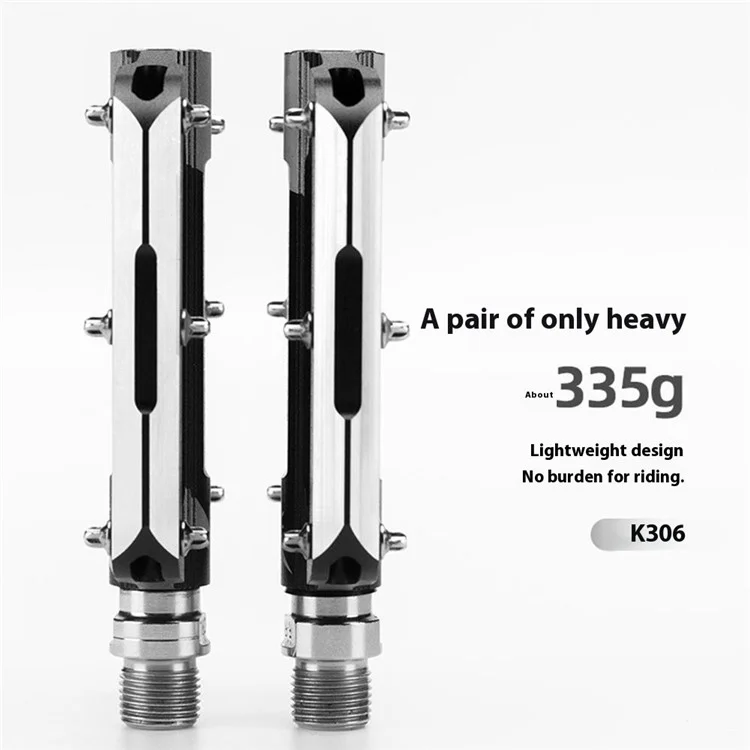 ROCKBROS K306 1 Pair Mountain Bike Pedals Sealed Bearing Anti Slip Cycling Pedals for Road Bicycle - Black