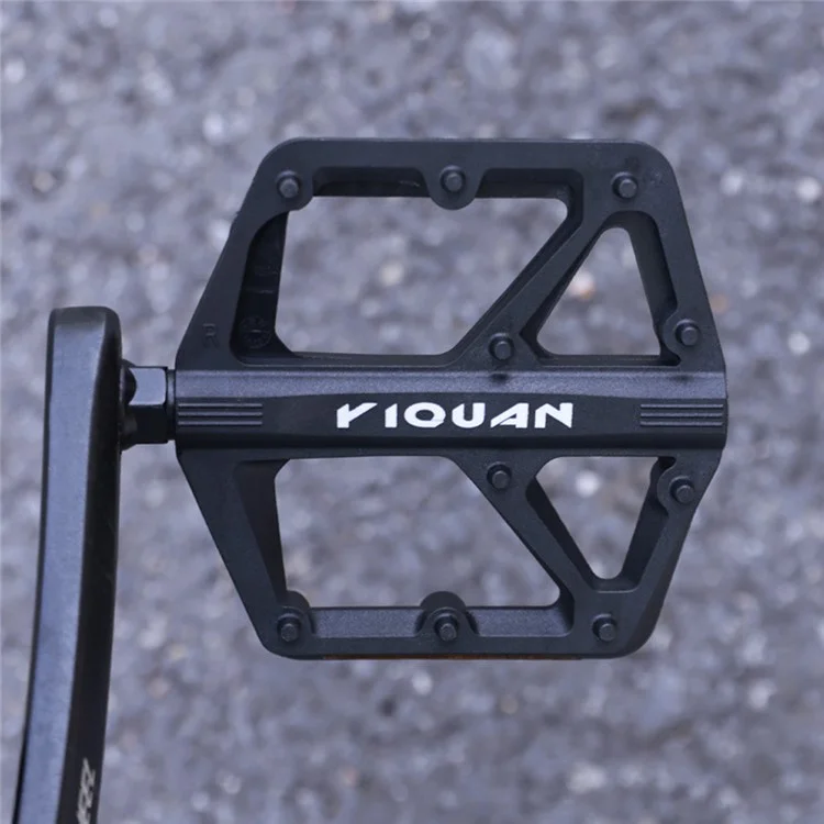 YIQUAN 10EE0052 1 Pair Mountain Bike Nylon Pedals Road MTB Bike MTB Anti Slip Bearing Cycling Foot Pedal - Black