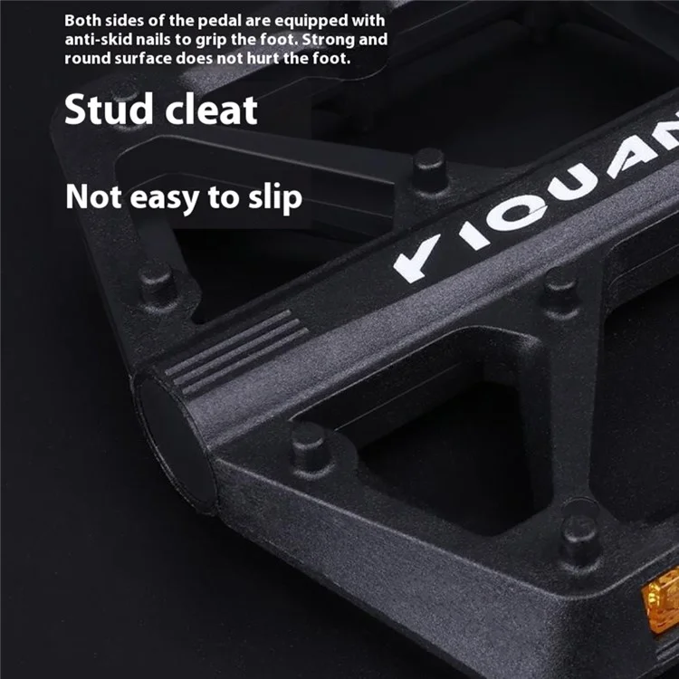 YIQUAN 10EE0052 1 Pair Mountain Bike Nylon Pedals Road MTB Bike MTB Anti Slip Bearing Cycling Foot Pedal - Black