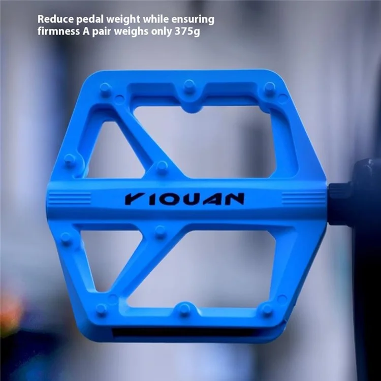 YIQUAN 10EE0052 1 Pair Mountain Bike Nylon Pedals Road MTB Bike MTB Anti Slip Bearing Cycling Foot Pedal - Black