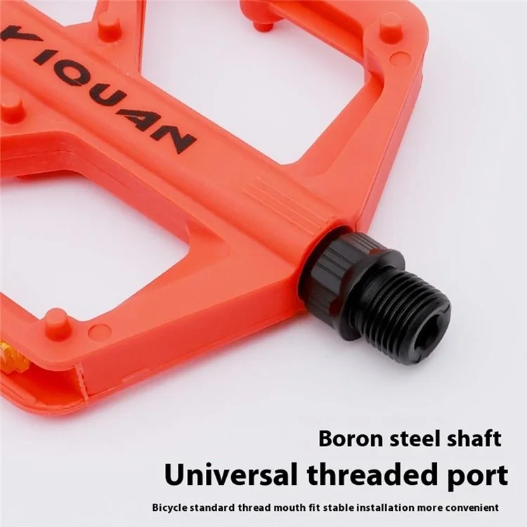 YIQUAN 10EE0052 1 Pair Mountain Bike Nylon Pedals Road MTB Bike MTB Anti Slip Bearing Cycling Foot Pedal - Black