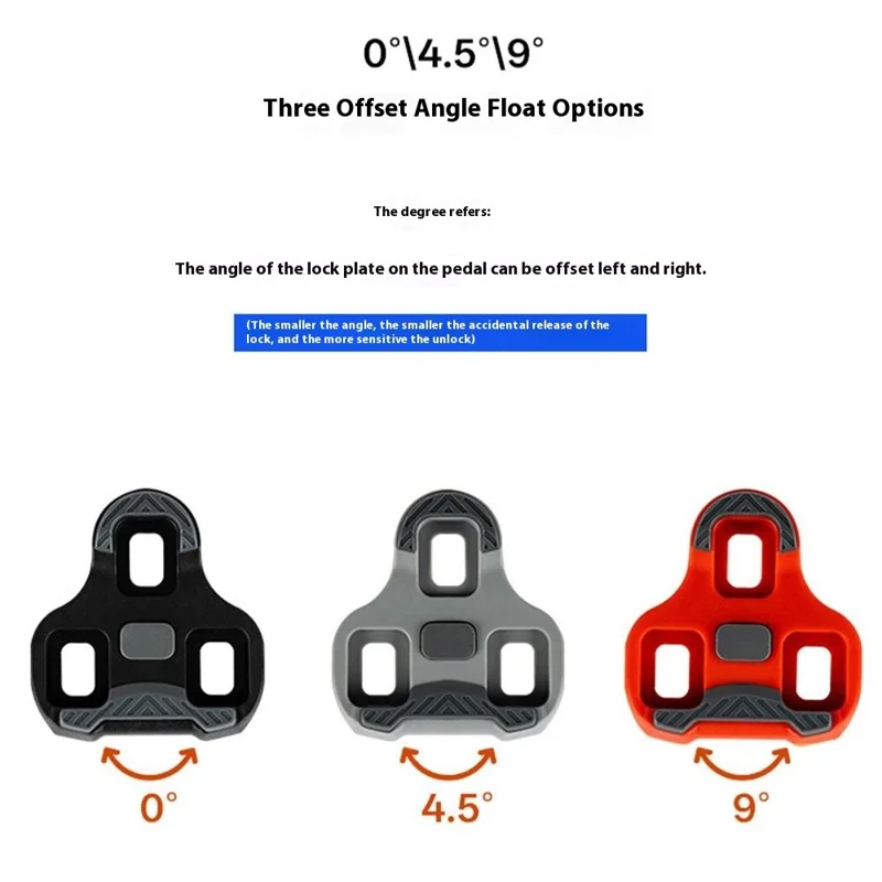 10EE0038 1 Paar Fahrrad Anti-Rutsch TPU Schuhplatten für Mountainbike / Rennrad Universal Pedalplatten - Schwarz