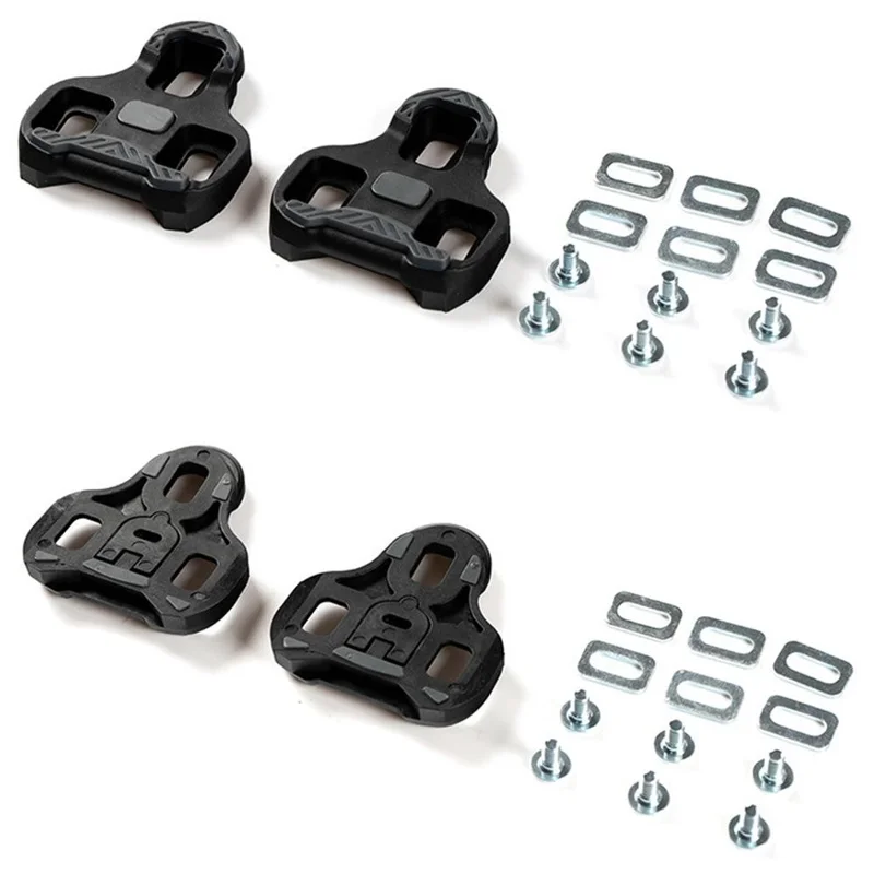 10EE0038 1 Paar Fahrrad Anti-Rutsch TPU Schuhplatten für Mountainbike / Rennrad Universal Pedalplatten - Schwarz