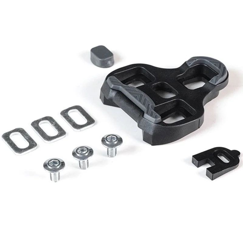 10EE0038 1 Paar Fahrrad Anti-Rutsch TPU Schuhplatten für Mountainbike / Rennrad Universal Pedalplatten - Schwarz