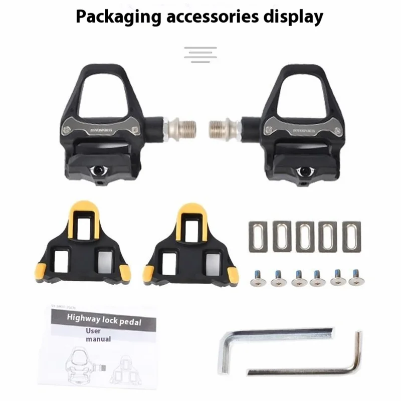 ZOYOSPORTS ZY-R26 Road Bike Pedals SPD System Self-Locking Bearing Aluminum Alloy Nylon Cycling Pedals