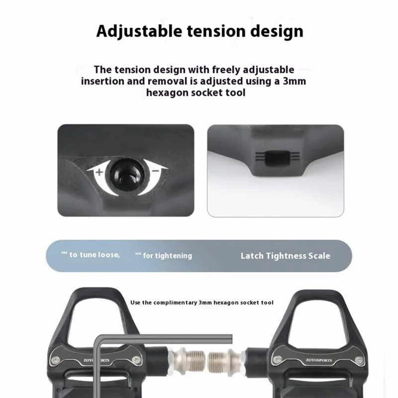 ZOYOSPORTS ZY-R26 Road Bike Pedals SPD System Self-Locking Bearing Aluminum Alloy Nylon Cycling Pedals