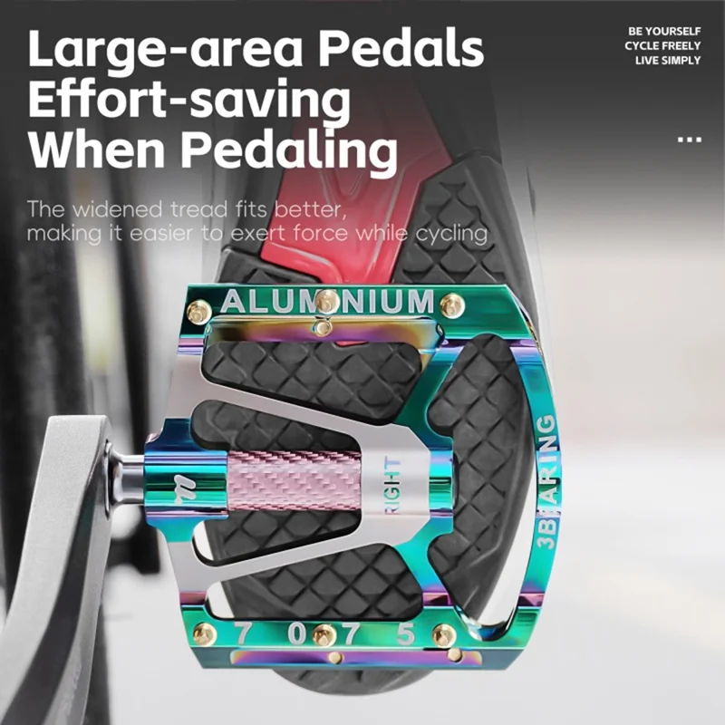 WEST BIKING 1 Paire de Pédales de Vélo de Route de Montagne en Alliage d'Aluminium avec Triple Roulement Électroplaqué - Vert
