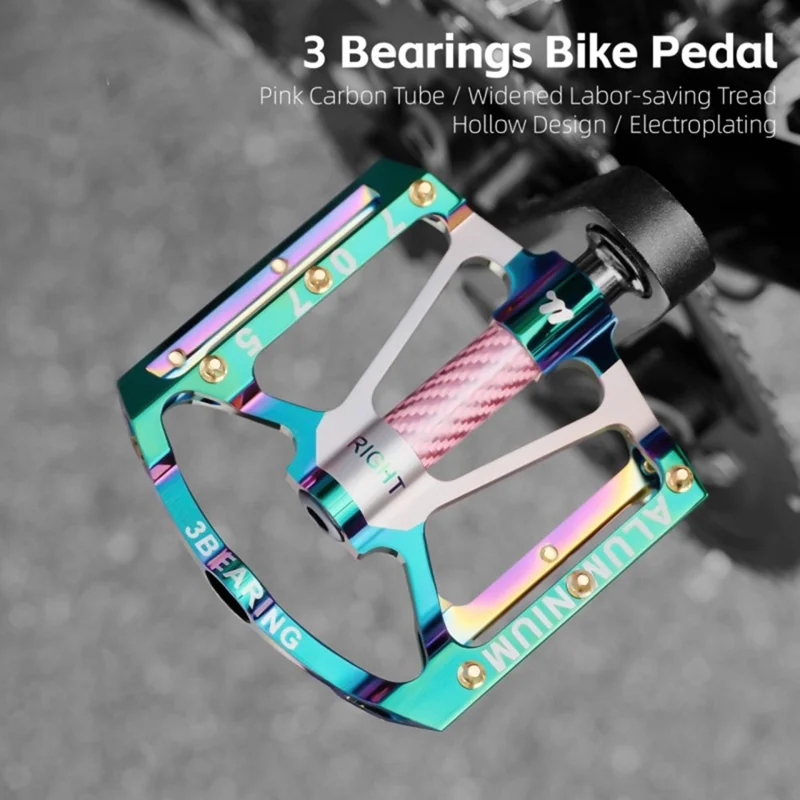 WEST BIKING 1 Paire de Pédales de Vélo de Route de Montagne en Alliage d'Aluminium avec Triple Roulement Électroplaqué - Vert