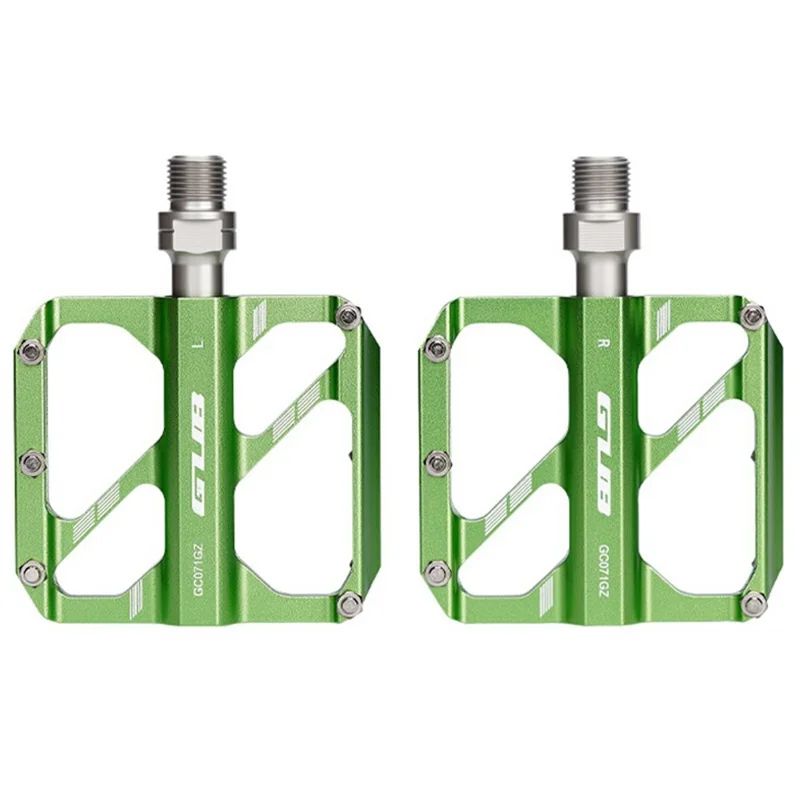 GUB GC071 GZ 1 paar pedalen van aluminiumlegering met antislip en drie lagers, inclusief inbussleutel voor mountainbike / racefiets - groen