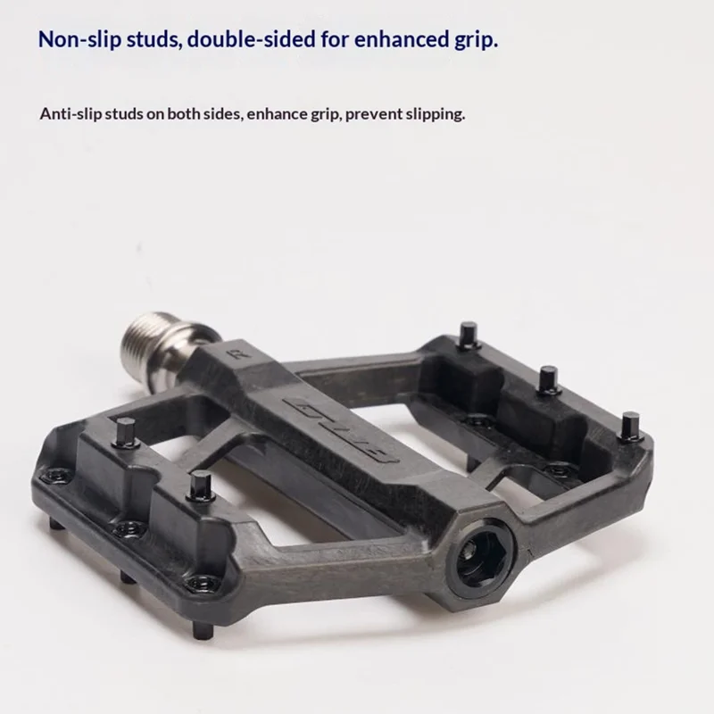 Pédales de vélo GUB GC072 avec axe en titane, composées de fibres de carbone, pour VTT/vélo de route, avec triple roulement étanche pour l'extérieur