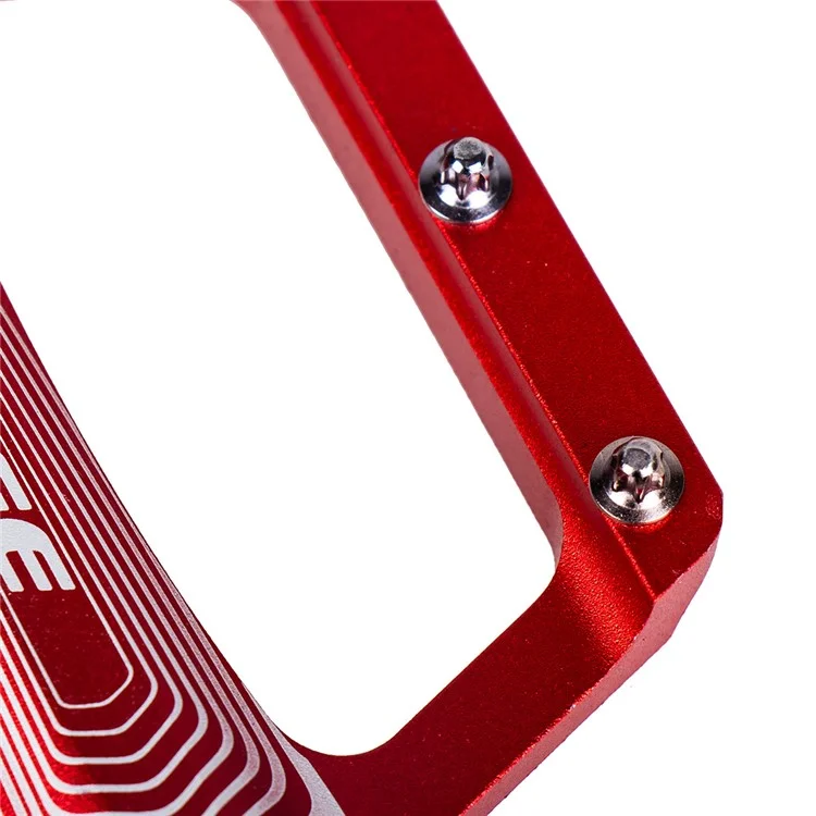 ENLEE 1 Par N16 Alea de Aluminum Pedales de Rodamiento de Cara Ancha Pedal de Bicicleta Ligera Accesorios Para Bicicletas - Rojo