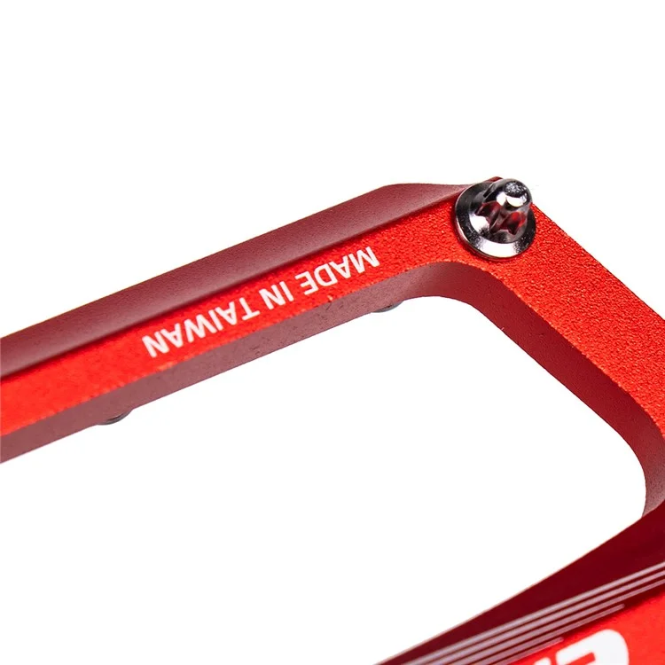 ENLEE 1 Par N16 Alea de Aluminum Pedales de Rodamiento de Cara Ancha Pedal de Bicicleta Ligera Accesorios Para Bicicletas - Rojo