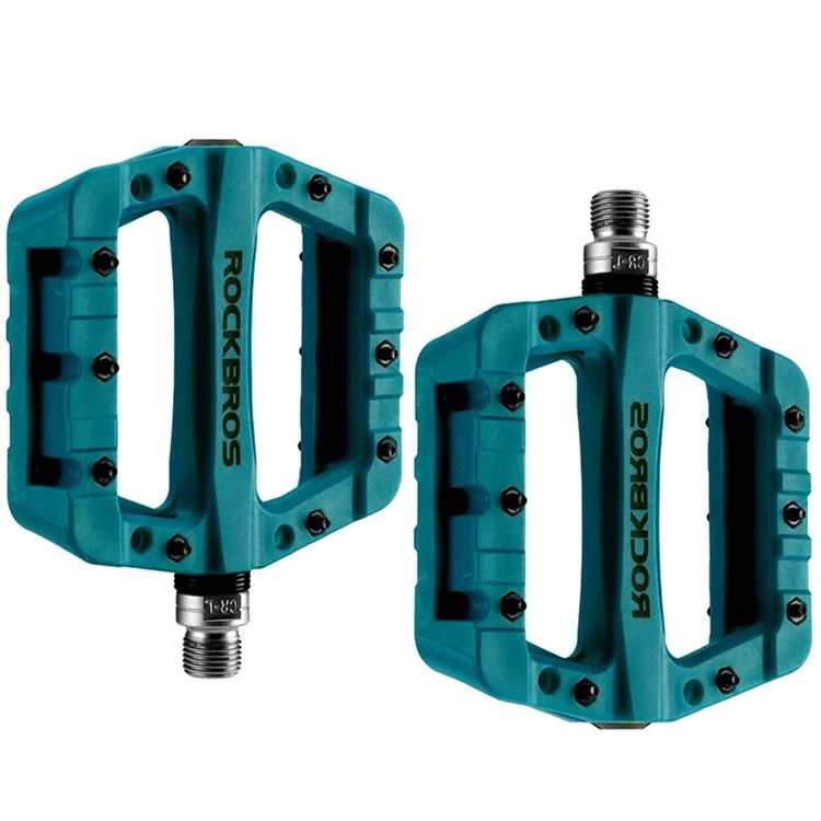 Rockbros 2017-12c MTB Pedals Mountain Bike Pedals Lightweight Nylon Bicycle Platform Piattal - Blu