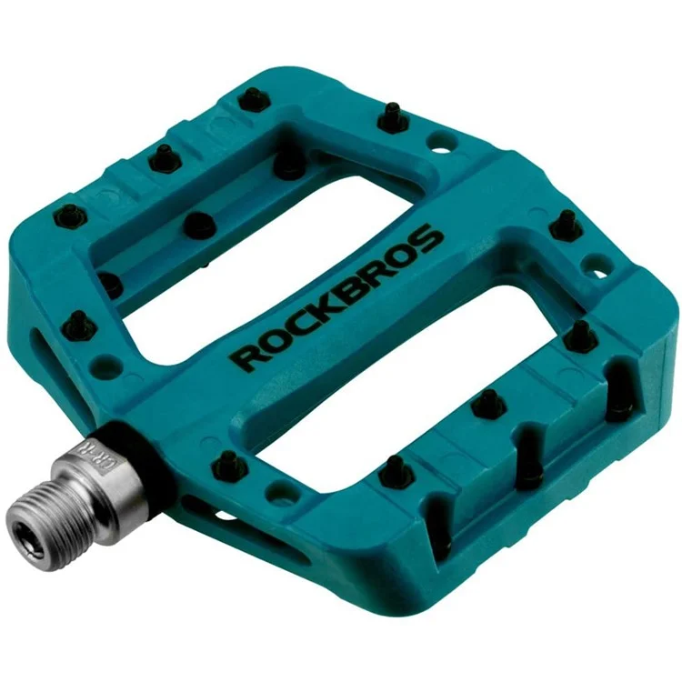 ROCKBROS 2017-12C MTB Pedals Mountain Bike Pedals Lightweight Nylon Fiber Bicycle Platform Pedals for BMX MTB 9/16" - Blue