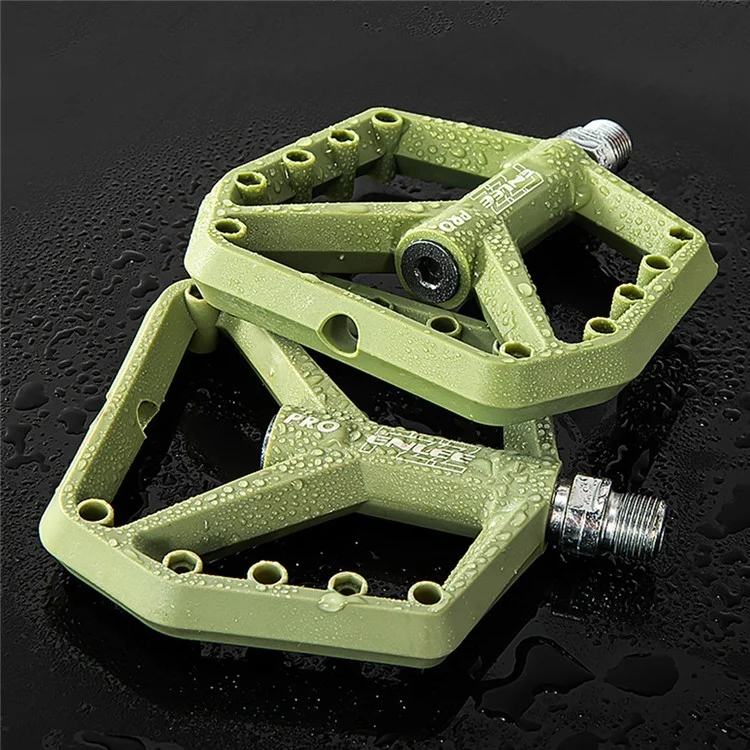 Enlee F228-pro um Par de Nylon Rolando o Rolamento de Rolamento Bicycle Pedal MTB Acessórios de Ciclismo - Verde