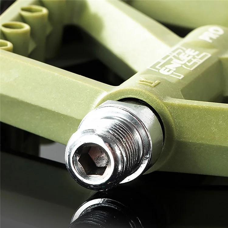 ENLEE F228-PRO Un par de cojinetes de pedal de nailon DU Eje de bicicleta Accesorios de ciclismo MTB - Verde