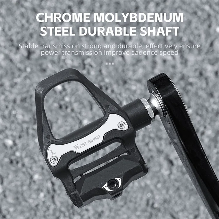 WEST BIKING YP0802116 1 Pair Chrome Molybdenum Steel Self-locking Bicycle Pedals with SPD Cleats