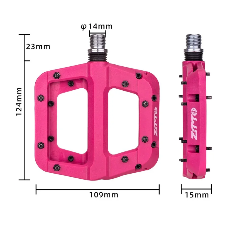 ZTTO NLJT Mountain Bike Nylon Pedals Anti-Skid Lightweight Bicycle Pedals - Green