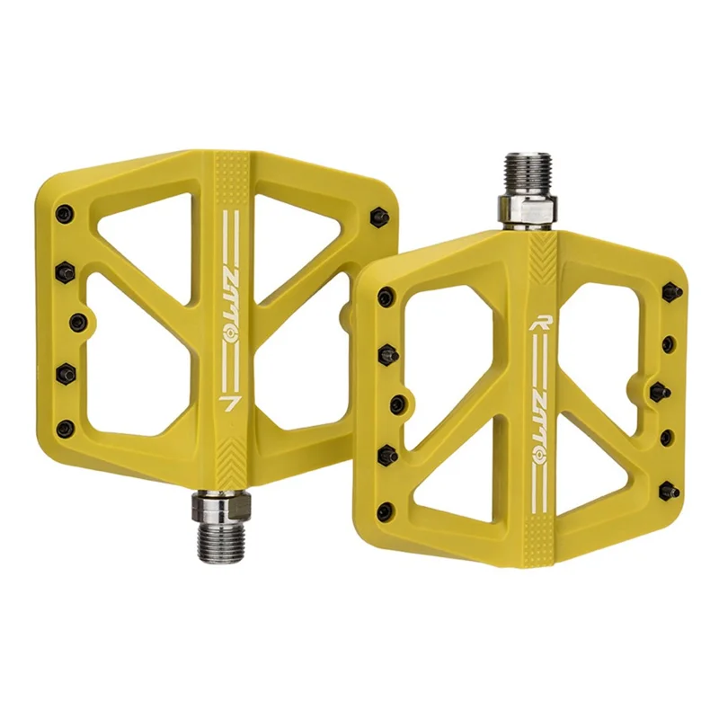 ZTTO M906 Bicycle Pedals with Bearings, Mountain Bike Nylon Pedals - Yellow