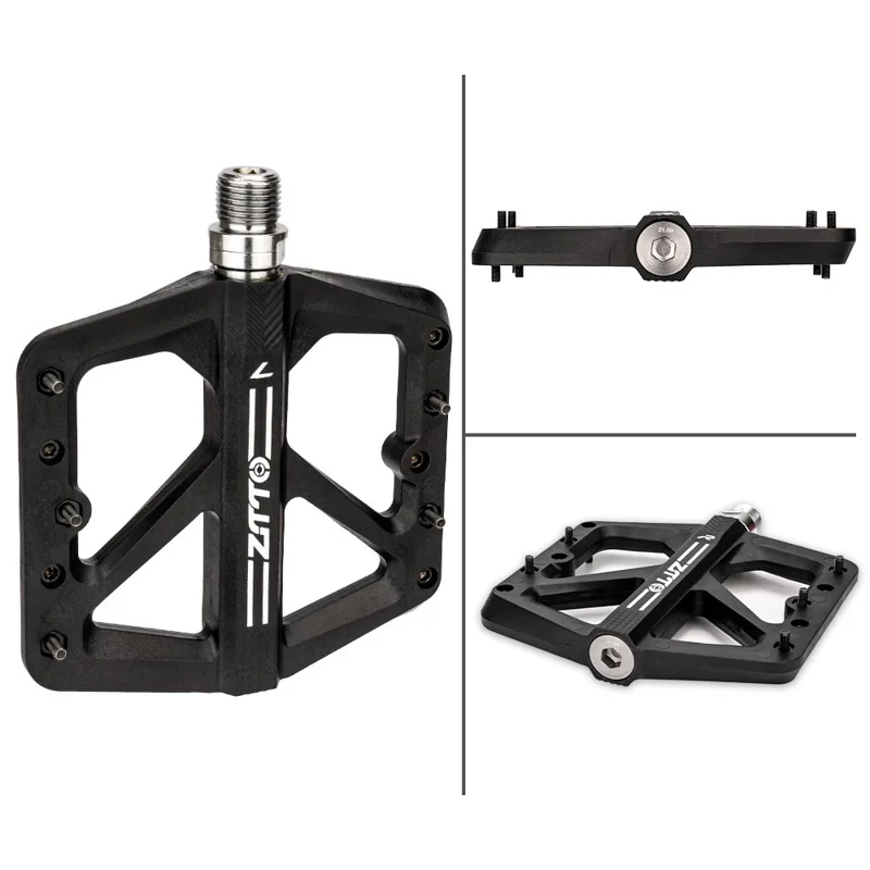 ZTTO M906 Bicycle Pedals with Bearings, Mountain Bike Nylon Pedals - Red