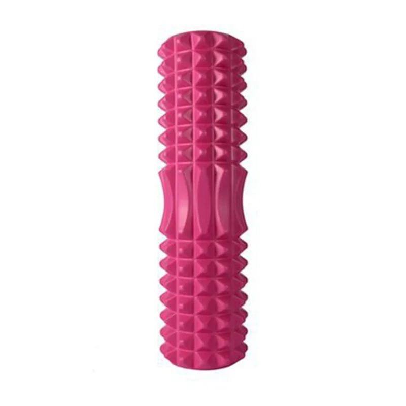 Rolo de Espuma com Design Crescente de 45 cm, Pontos Flutuantes 4D, Relaxante Muscular de EVA, Rolo de Massagem para Pernas, Costas e Corpo Inteiro - Rosa