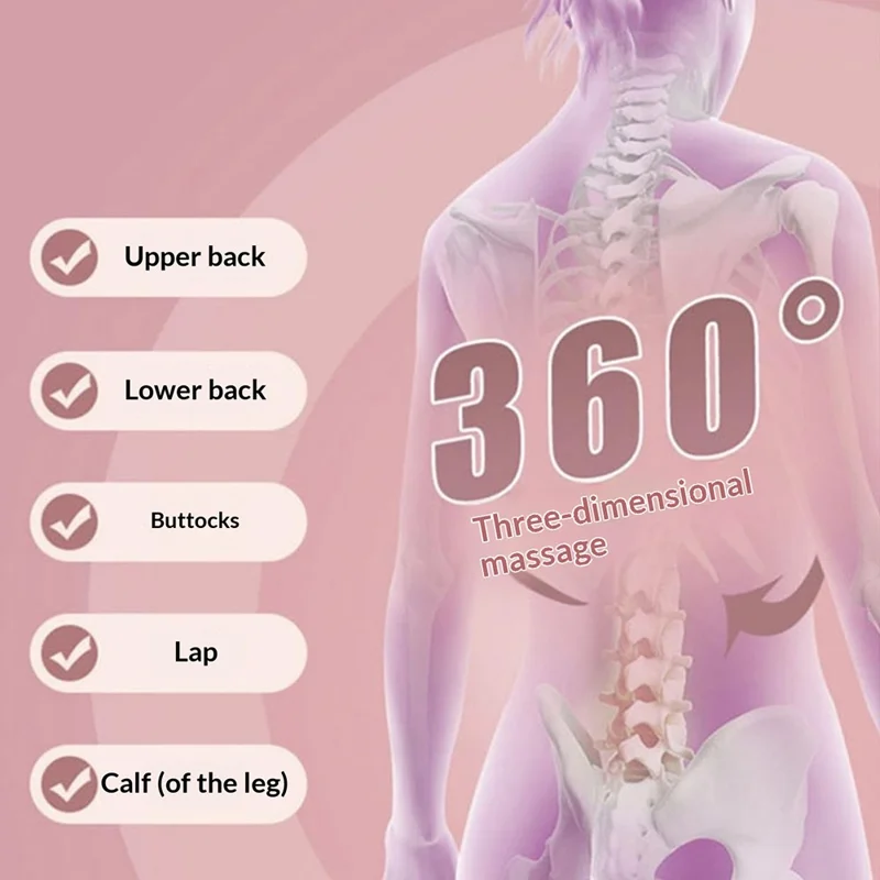 Rolo de Espuma com Design Crescente de 45 cm, Pontos Flutuantes 4D, Relaxante Muscular de EVA, Rolo de Massagem para Pernas, Costas e Corpo Inteiro - Rosa