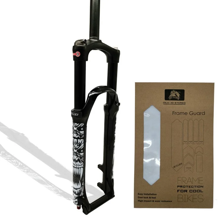 ENLEE CT013D Stylische Bergstraßen-Mountainbike-Vorderradgabel-Aufklebersatz Wasserdichte Fahrrad-Gabelschutzaufkleber 