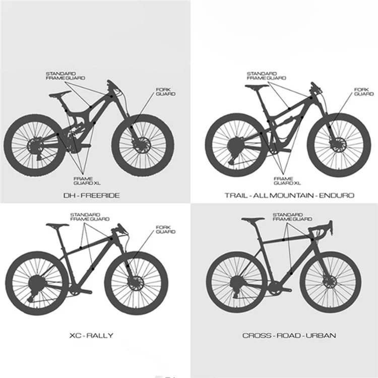 ENLEE CT013D Stylische Bergstraßen-Mountainbike-Vorderradgabel-Aufklebersatz Wasserdichte Fahrrad-Gabelschutzaufkleber 