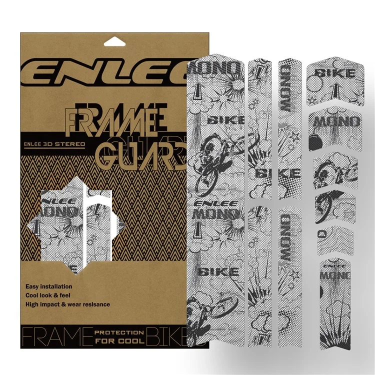 ENLEE 6161313 1 Set Bike Frame Protection Stickers Waterproof Bicycle Frame Guard Decals - Bomb