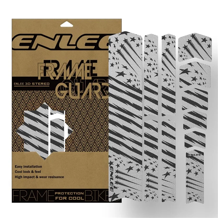 ENLEE 6161313 1 Set Bike Frame Protection Stickers Waterproof Bicycle Frame Guard Decals - Meteor