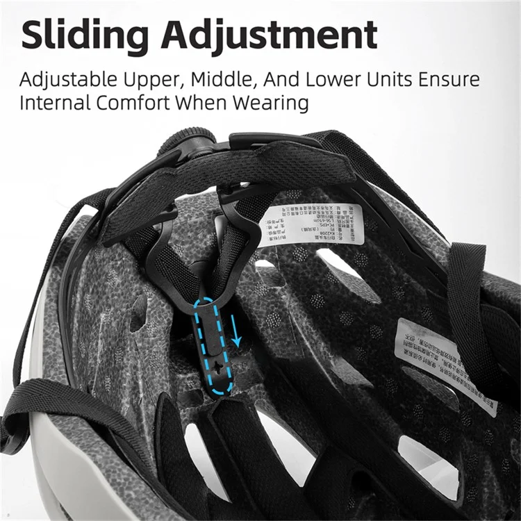 WEST BIKING YP0708120 EPS Foam Cycling Helmet with Magnetic Suction Photochromic Lens - Light Grey