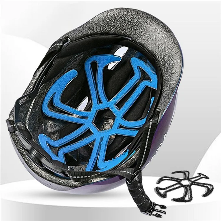 XKGJ Helmet Liner Pad Flexible Silicone Head Protection Cushion for Motorcycle Cycling Helmets - Black