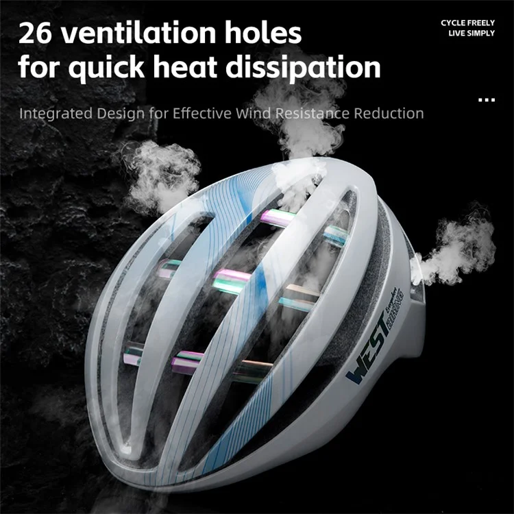 WEST BIKING YP0708125 Outdoor Fahrradhelm mit 26 Belüftungslöchern MTB Sicherheitshelm - Stil A