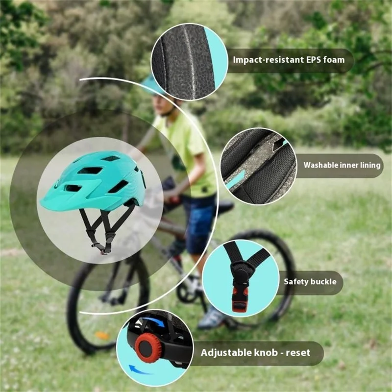 Casco con Pantalla LED Infantil - Ligero y Transpirable para Patinaje / Bicicleta de Equilibrio / Ciclismo - Azul