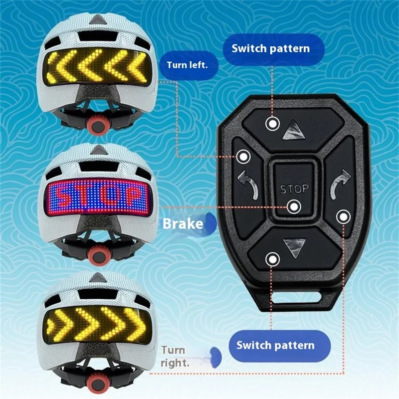 Casco con Pantalla LED Infantil - Ligero y Transpirable para Patinaje / Bicicleta de Equilibrio / Ciclismo - Azul