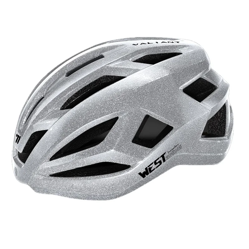 WEST BIKING YP0708129 Fahrradhelm für Männer und Frauen, PC EPS, leicht, atmungsaktiv, reflektierend, Fahrrad-Sicherheitshelm - Silber
