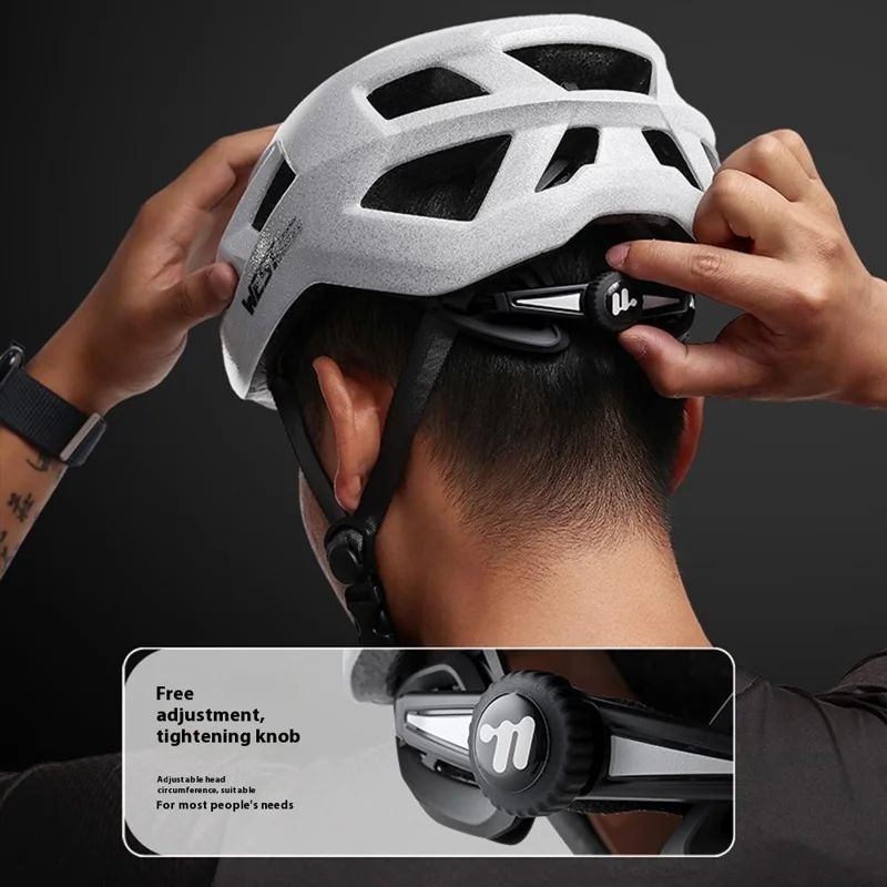 WEST BIKING YP0708129 Fahrradhelm für Männer und Frauen, PC EPS, leicht, atmungsaktiv, reflektierend, Fahrrad-Sicherheitshelm - Silber