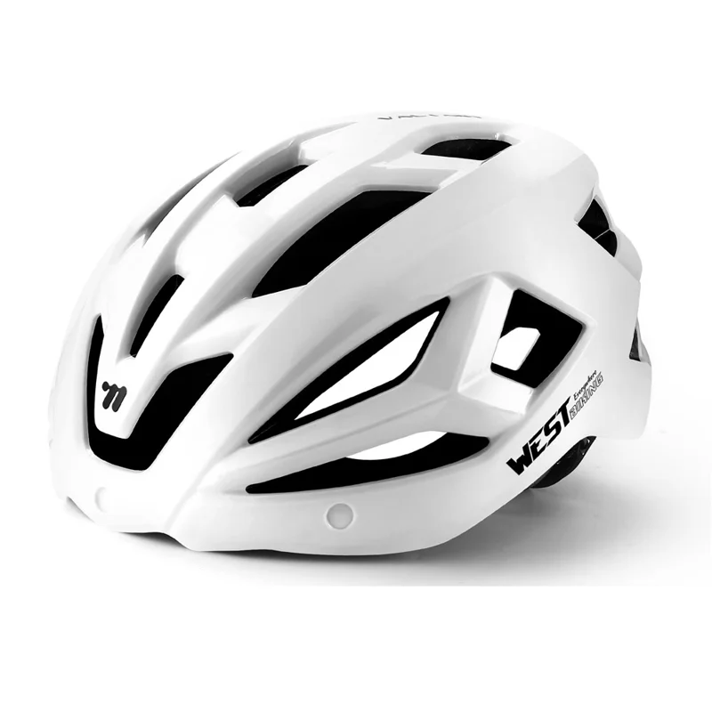 WEST BIKING YP0708128 Cycling Helmet PC EPS Mountain Road Bike Safety Cap with Magnetic Lens - Pearl White