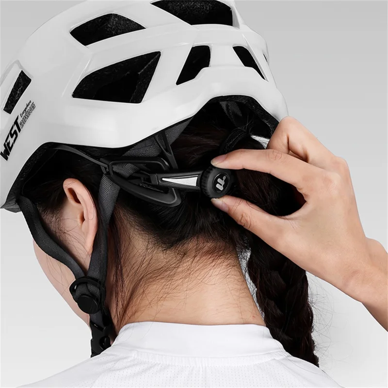 WEST BIKING YP0708128 Cycling Helmet PC EPS Mountain Road Bike Safety Cap with Magnetic Lens - Pearl White