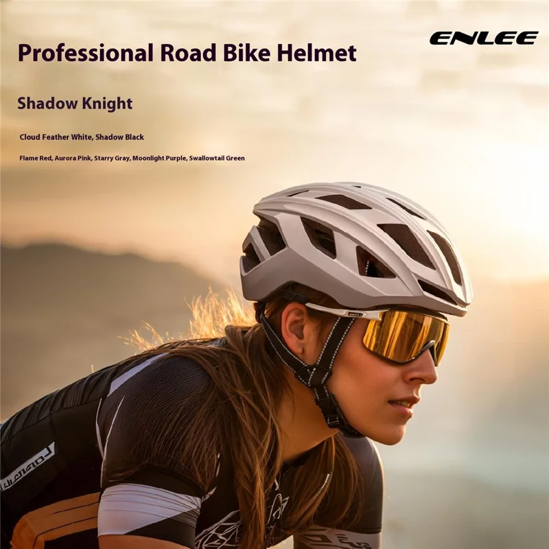 Casque de vélo de route ENLEE RS-997 Absorption des chocs Doublure en mousse EPS Casquette de sécurité professionnelle - Rose Aurore / M