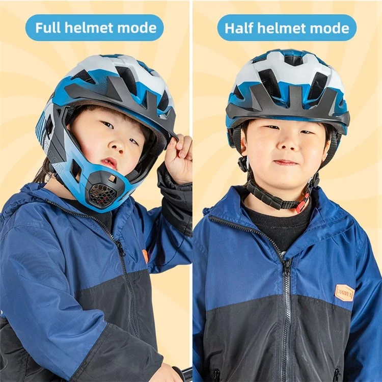 ROCKBROS TS-61 Kids Shock Absorption Bicycle Helmet Breathable Bike Balance Car Head Protection Helmet - Black/Titanium S