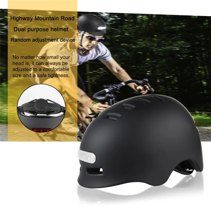 KY-Z002 Adult Bicycle Cycling Helmet EPS+PC Anti-impact Safety Helmet with Front and Rear Light - Pink / M