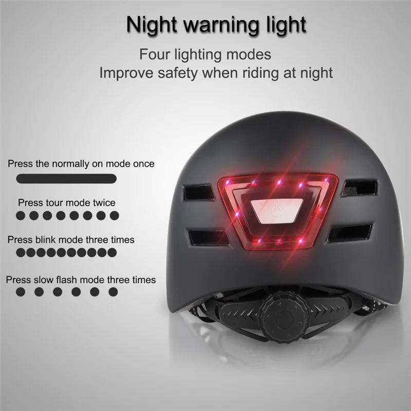 KY-Z002 Adult Bicycle Cycling Helmet EPS+PC Anti-impact Safety Helmet with Front and Rear Light - Pink / M