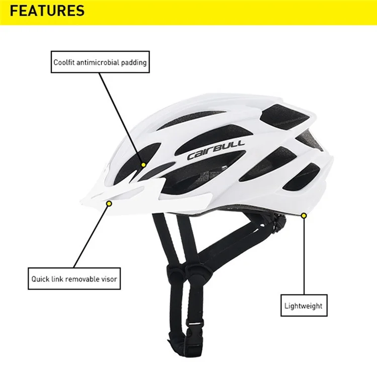 CAIRBULL CB-39 Radfahrhelm für Fahrrad, Mountain Bike und Rennrad, Kopfschutz aus PC+EPS, atmungsaktiv - Blau