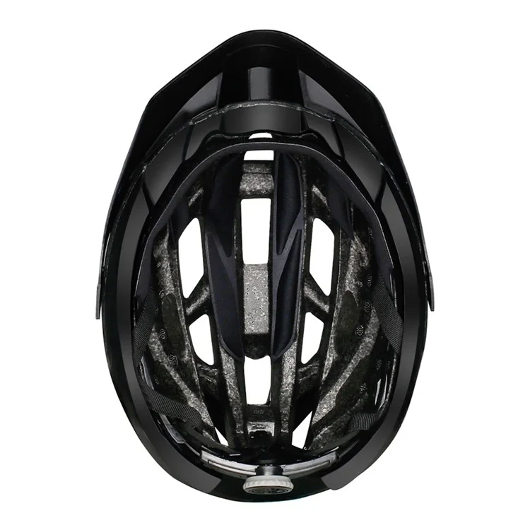 CAIRBULL CB-12 Capacete de Bicicleta Mountain Road PC+EPS Capacete de Ciclismo Rodoviário com Viseira Destacável - Preto / Tamanho M